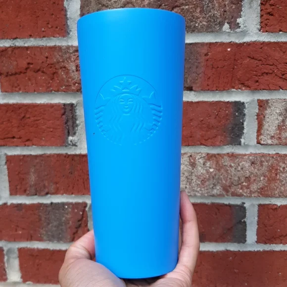 Starbucks | Dining | Starbucks Matte Blue 6 Fl Oz Metal Cold Beverage  Tumbler No Topstraw | Poshmark